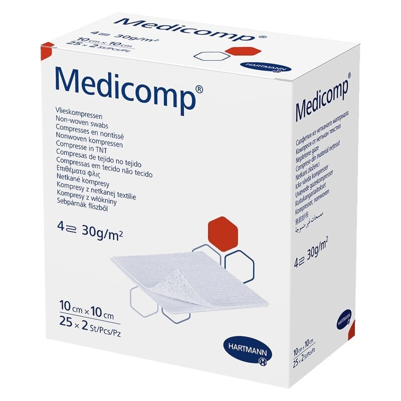 Kompres Medicomp sterilní 10x10cm/25x2ks