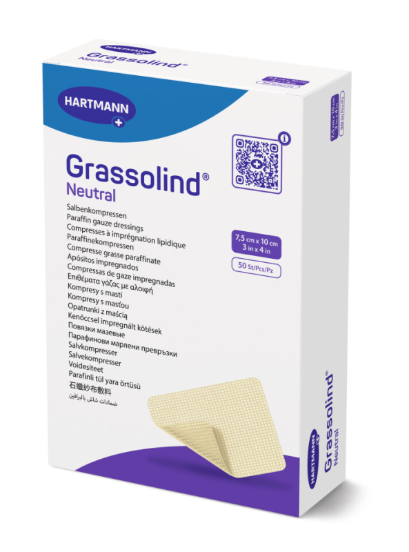 Kompres Grassolind Neutral sterilní 7.5 x 10 cm / 50 ks