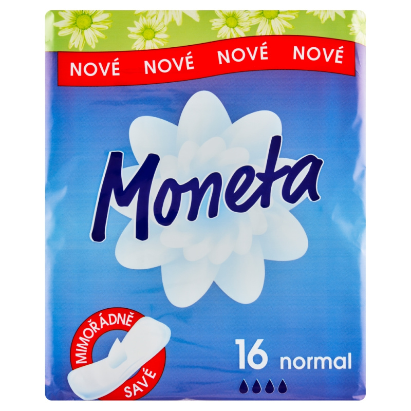 MONETA Normal dámské vložky 3 kapky 16 ks