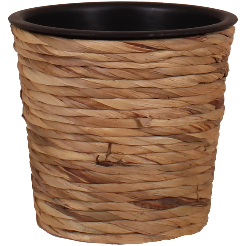 Obal na květináč z PP s vodním hyacintem, přírodní, 21 x 19 cm