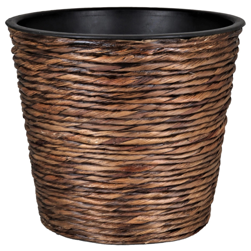 A.H.G. Květináč z vodního hyacintu hnědý pr. 30 x 26 cm