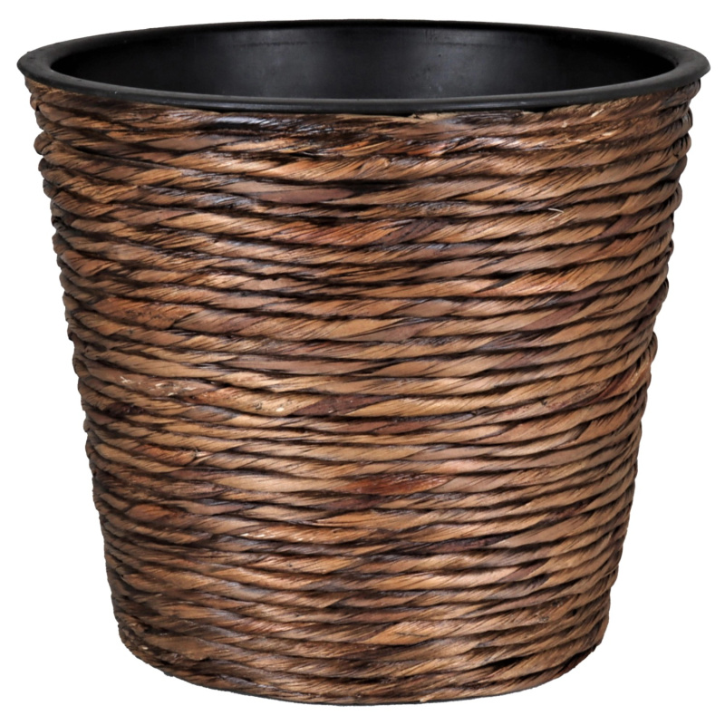 A.H.G. Květináč z vodního hyacintu hnědý pr. 21 x 19 cm