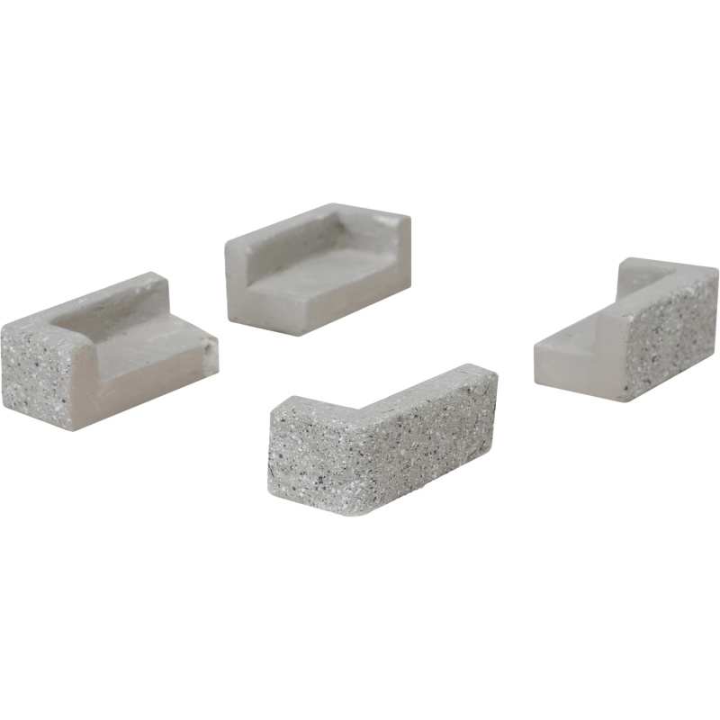 Noha k truhlíku série Granite-Light, granitová šedá, 8 x 4 x 3 cm