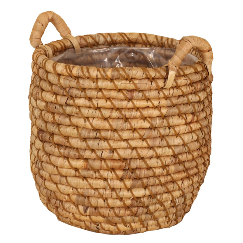 Košík se zahloubenými úchopy, přírodní, pr. 30 x 30 cm