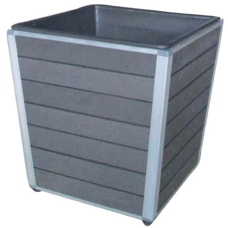 WPC květináč Monaco, antracit, 27 x 27 x 28 cm