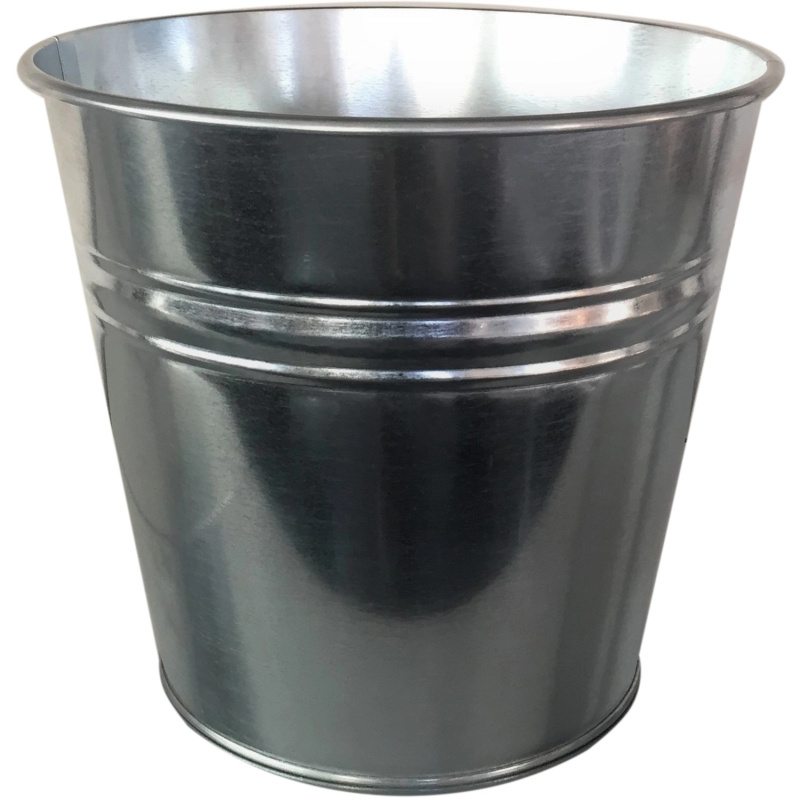 Zinkový obal na květináč, pr. 25 x 22 cm