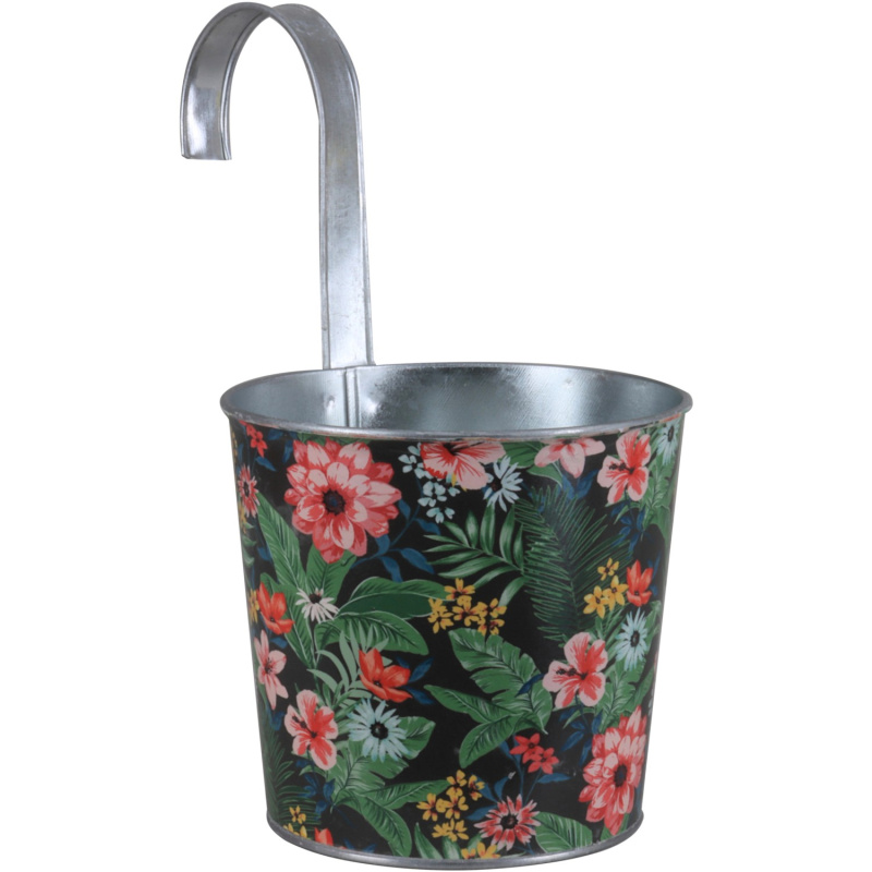 A.H.G. Zinkový květináč na balkon Jungle, pr. 13 x 25 cm