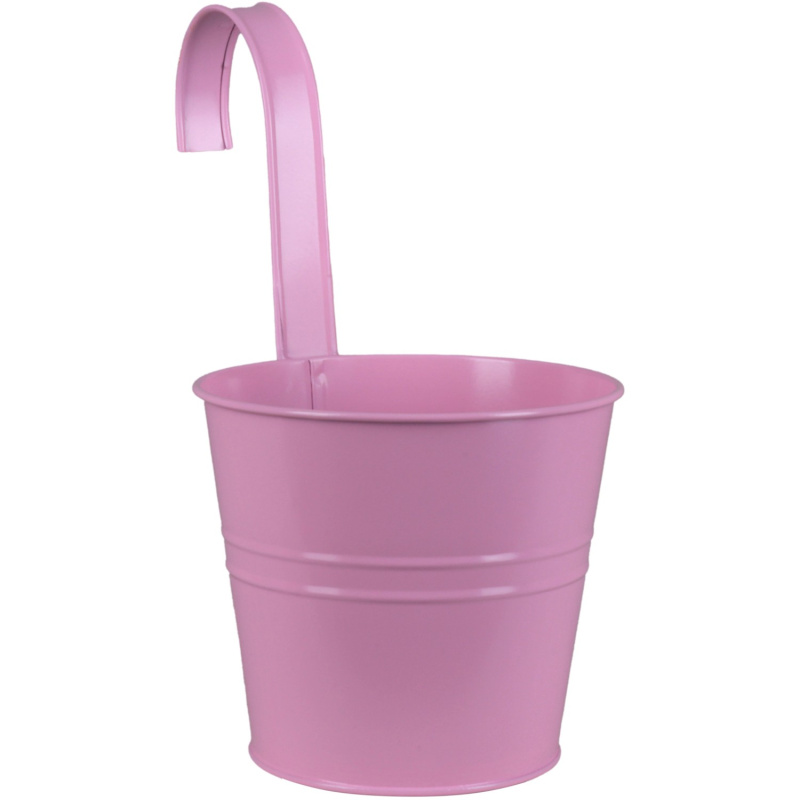 A.H.G. Zinkový květináč na balkon, růžová, pr. 16 x 26 cm