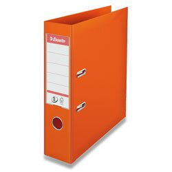 Plastový pákový pořadač Esselte - A4, s kapsou, hřbet 7,5 cm, oranžový
