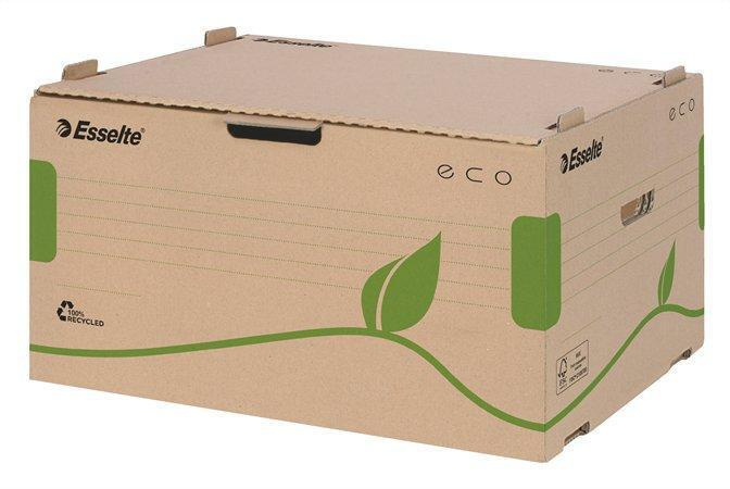 Archivační krabice Esselte ECO - hnědá, otvírání zpředu, 43,9 x 25,9 x 34 cm
