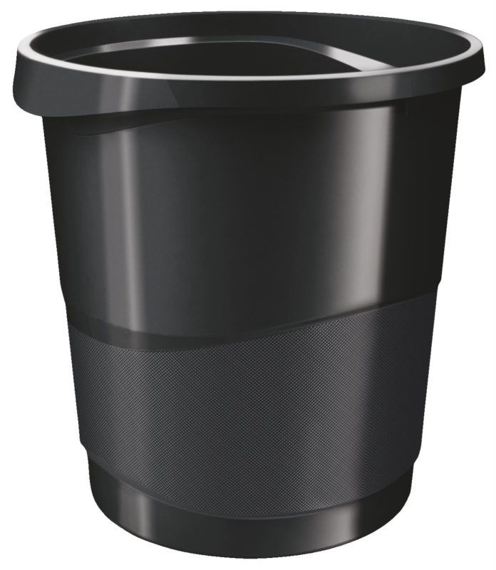 Odpadkový koš Esselte VIVIDA - plastový, černý, objem 14 l