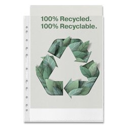 Esselte Recyklované prospektové obaly "U" - A4, 70 mic, 100 ks