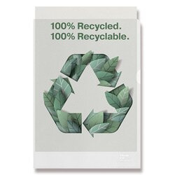 Esselte Recyklované prospektové obaly "L"- A4 , 100 mic, 100 ks