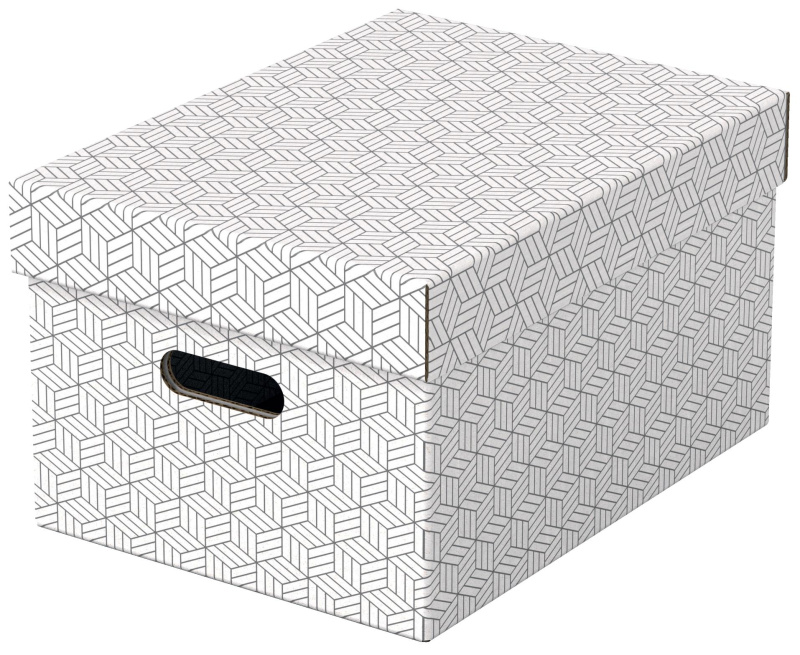 Úložné krabice Esselte Home - střední, bílé, 3 ks