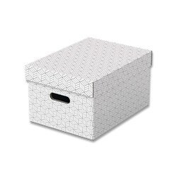 Úložné krabice Esselte Home - střední, bílé, 3 ks
