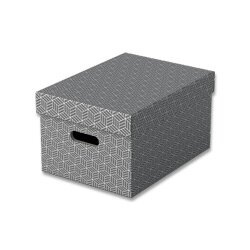 Úložné krabice Esselte Home - střední, šedé, 3 ks