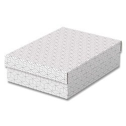 Úložné a dárkové krabice Esselte Home - střední, nízké, bílé, 3 ks