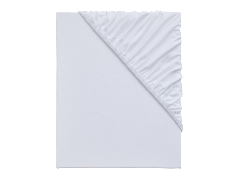 Emma Žerzejové napínací prostěradlo, 90–100 x 200 cm (bílá)