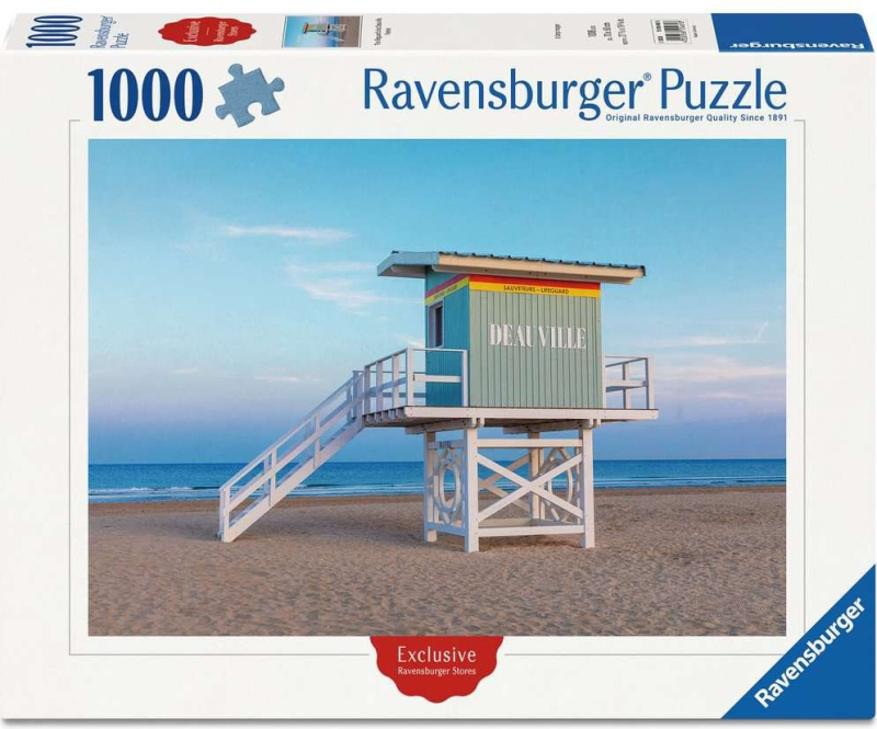 Puzzle Ravensburger 1000 dílků Pláž Deauville, Francie
