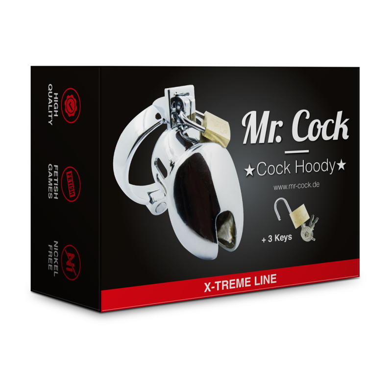 Mr. Cock cock hoody kovový pás cudnosti pro muže