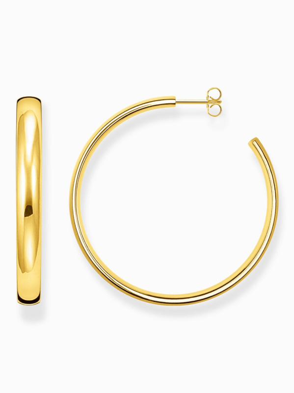 Thomas Sabo CR641-413-39 Gold-plated náušnice Chunky 50 mm