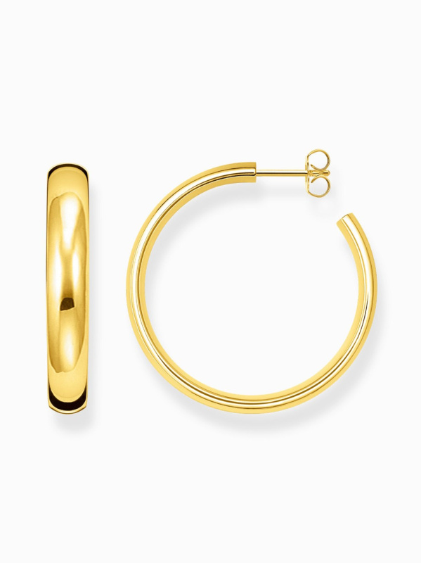 Thomas Sabo CR640-413-39 Gold-plated náušnice Chunky 36 mm