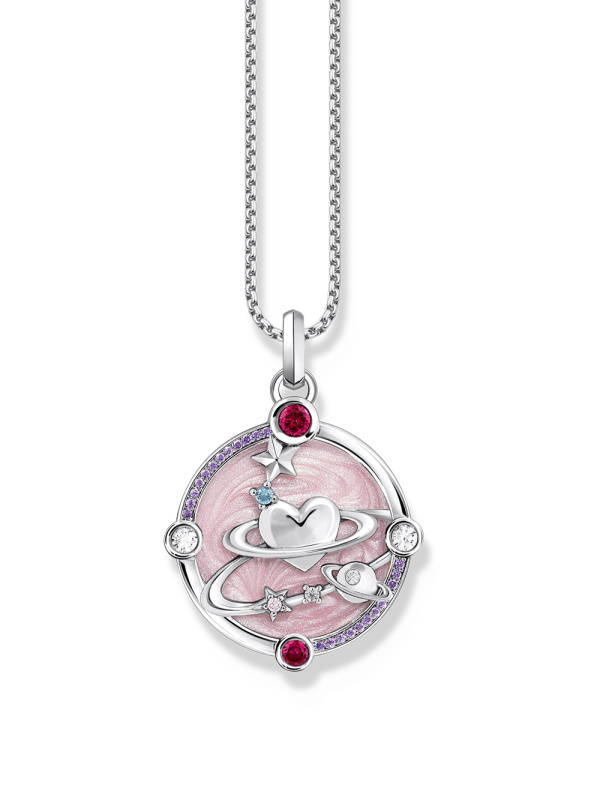 Thomas Sabo PE959-340-9 Silver pendant with pink enamel