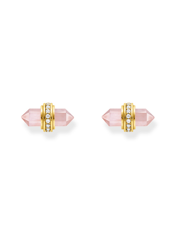 Thomas Sabo H2281-414-9 Gold stud earrings with pink onyx