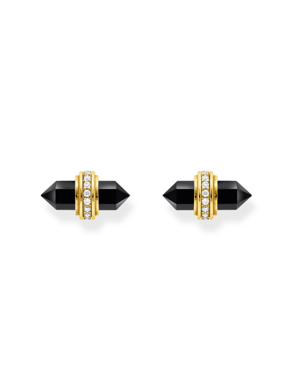 Thomas Sabo H2281-177-11 Gold stud earrings with black onyx