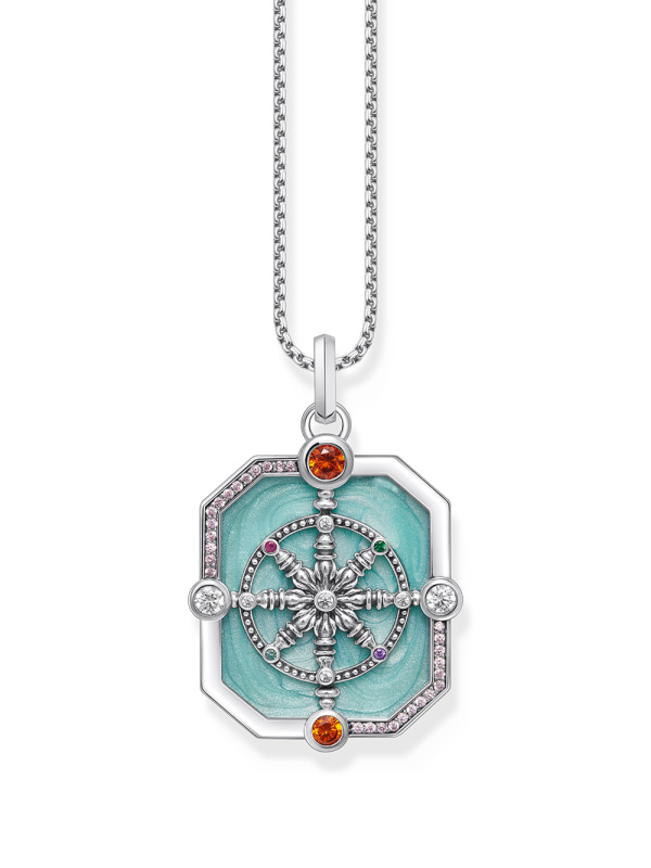 Thomas Sabo PE961-340-7 Silver pendant Wheel of Karma + cubic zirconia