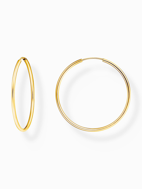 Thomas Sabo CR728-413-39 Gold-plated hoop earrings 40 mm