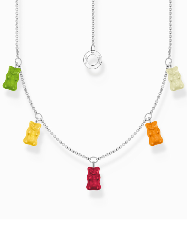Thomas Sabo KE2205-017-7-L45V Silver chain with 5 colourful Goldbears
