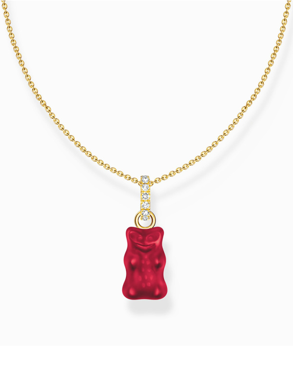 Thomas Sabo KE2209-414-10-L45 Gold-plated chain with red Goldbears pendant
