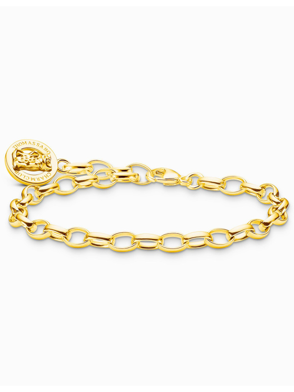 Thomas Sabo X0291-413-39-L17 Silver náramek náramek with Goldbears logo ring