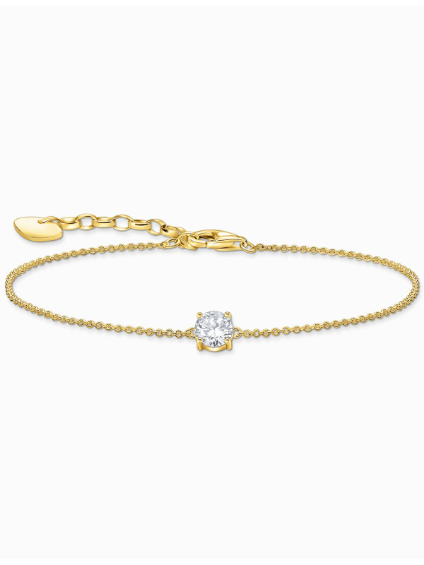 Thomas Sabo A2156-414-14-L19V Gold-plated náramek s bílým zirkonem