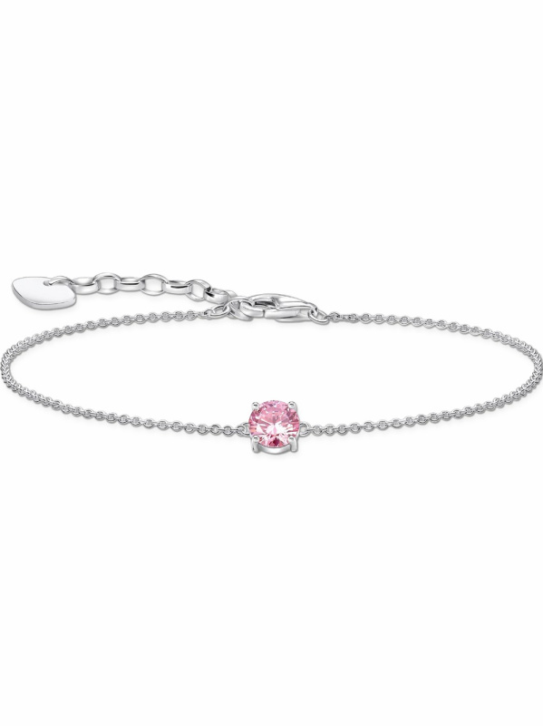 Thomas Sabo A2156-051-9-L19V náramek s růžovým zirkonem 16-19 cm