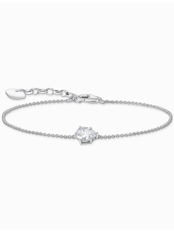 Thomas Sabo A2159-051-14-L19V Silver náramek s bílým zirkonem  drop