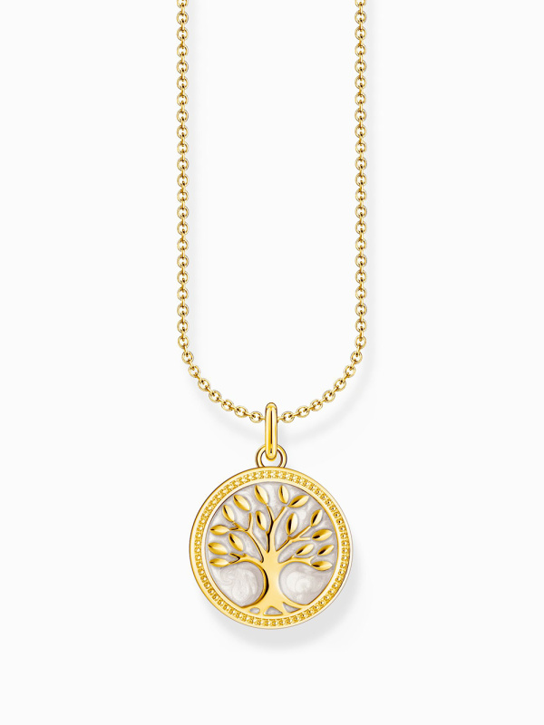 Thomas Sabo KE2220-427-39-L45V Gold-plated necklace with tree of love pendant
