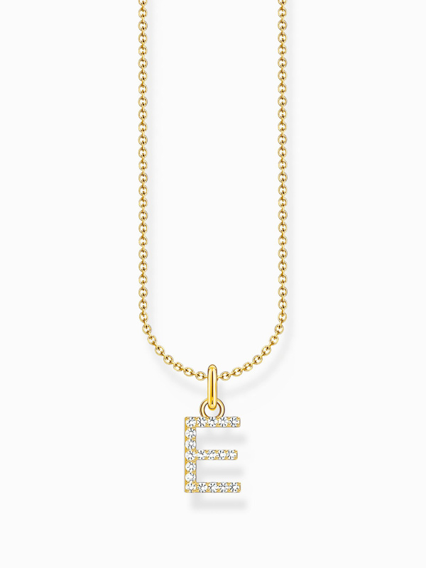 Thomas Sabo KE2244-414-14-L45V Gold-plated necklace letter E