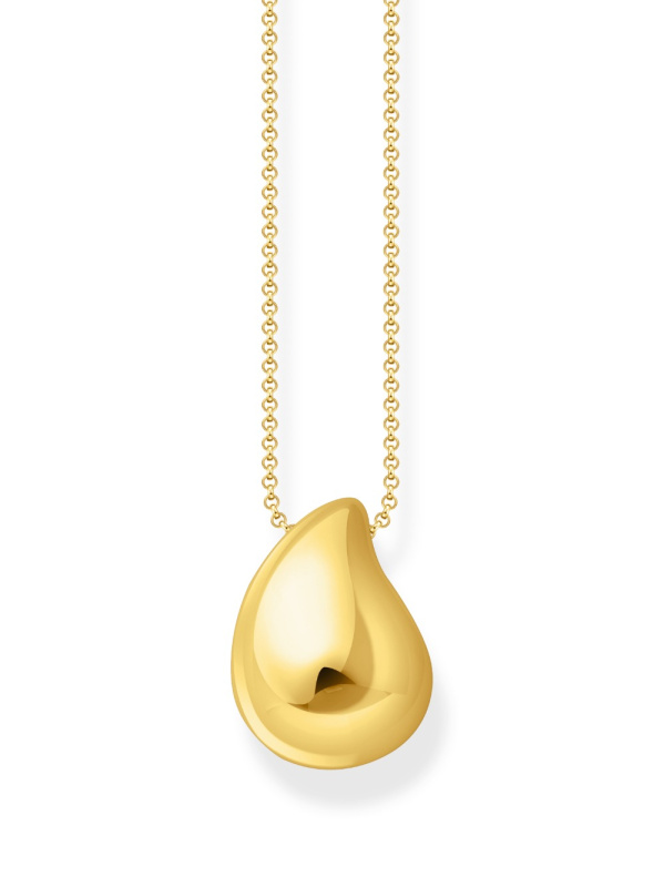 Thomas Sabo KE2281-413-39-L50V Bold - Gold-plated Necklace with Pendant drop-shaped 40-45 cm