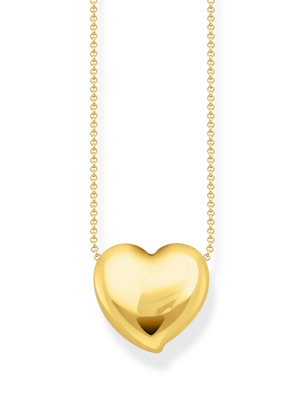 Thomas Sabo KE2276-413-39-L45V Bold - Gold-plated Necklace with Pendant in Heart Shape 40-45 cm