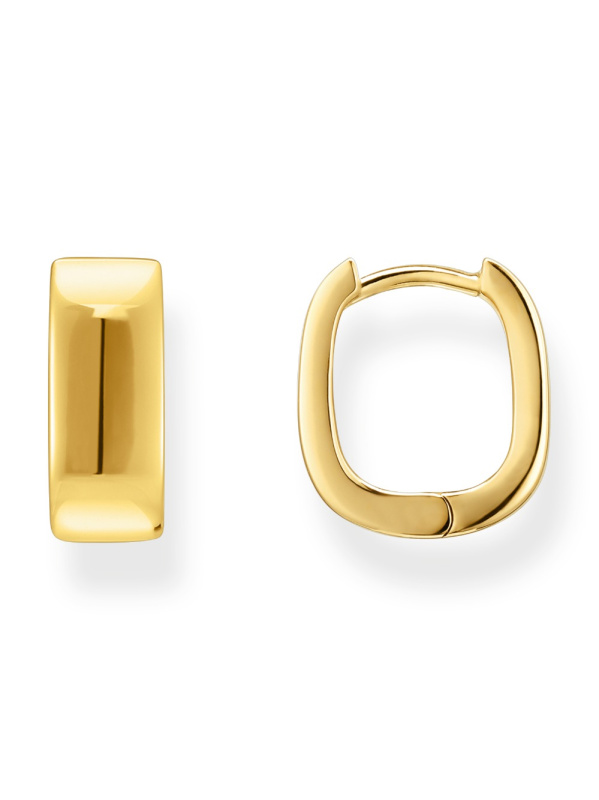 Thomas Sabo CR743-413-39 Bold - Gold-plated Square Hoop Earrings 13,4 mm