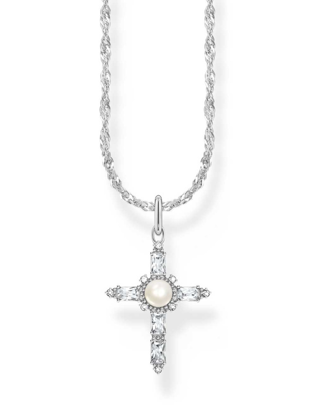 Thomas Sabo KE2296-167-14-L45V Silver Necklace With Cross Pendant Cross Romance