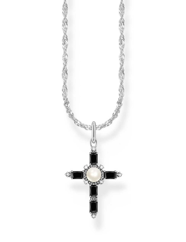 Thomas Sabo KE2296-167-11-L45V Silver Necklace With Cross Pendant Cross Romance