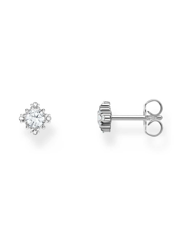 Thomas Sabo H2311-051-14 Silver Stud Earrings With White Stone