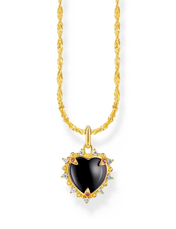 Thomas Sabo KE2297-995-11-L45V Gold-plated Necklace With Heart Romance Anhänger