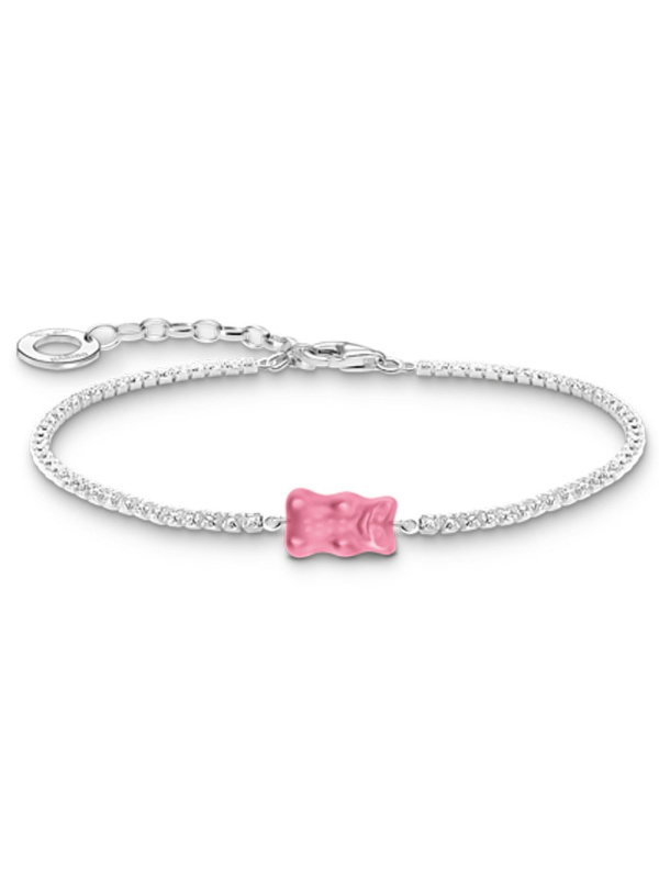 Thomas Sabo A2187-052-9-L19V náramek with pink goldbears with stones silver