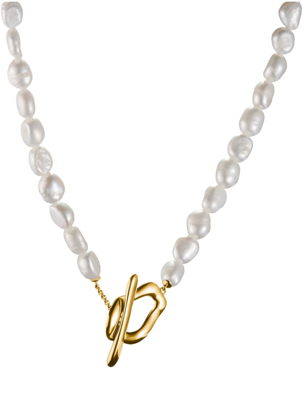 Thomas Sabo KE2320-430-14-L45 Pearl Necklace Natural Beauty Gold-Plated