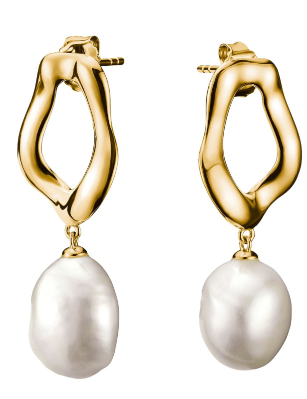 Thomas Sabo H2322-430-14 Earrings with Pearl Natural Beauty Gold-Plated