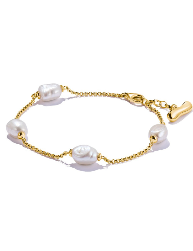 Thomas Sabo A2189-430-14-L19V náramek with pearls Natural Beauty Gold-Plated